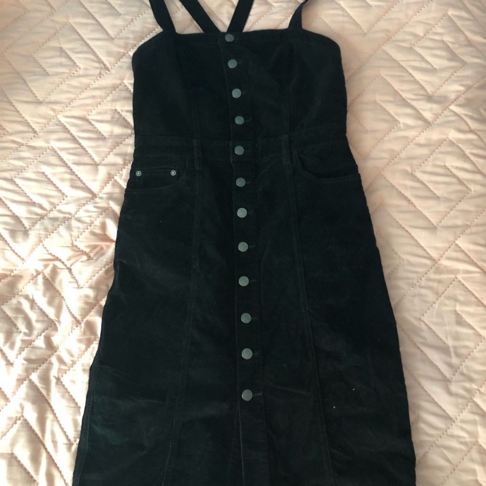 Free People Button Front Cord Jumper Dress 12